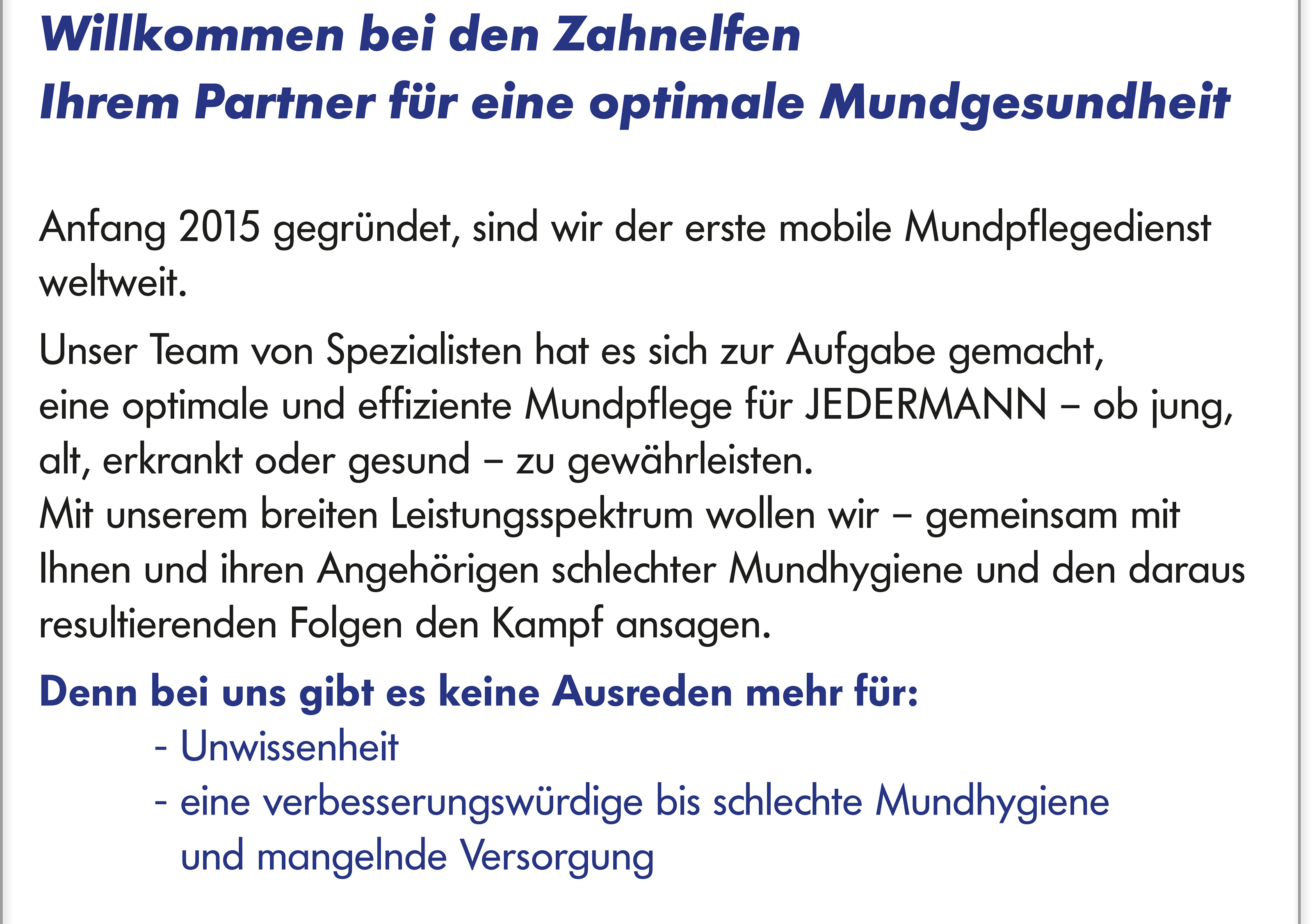 Willkommen bei den Zahnelfen